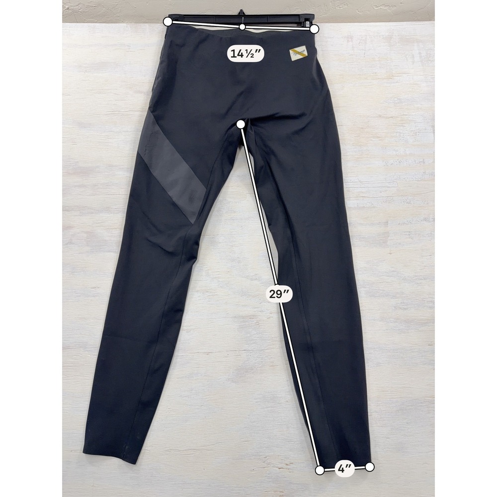 Tracksmith Running Tights Large Tonal Sash Performance Leggings Black Mens